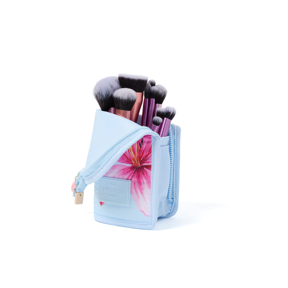 Standing Makeup Brush Case - Pink Lily