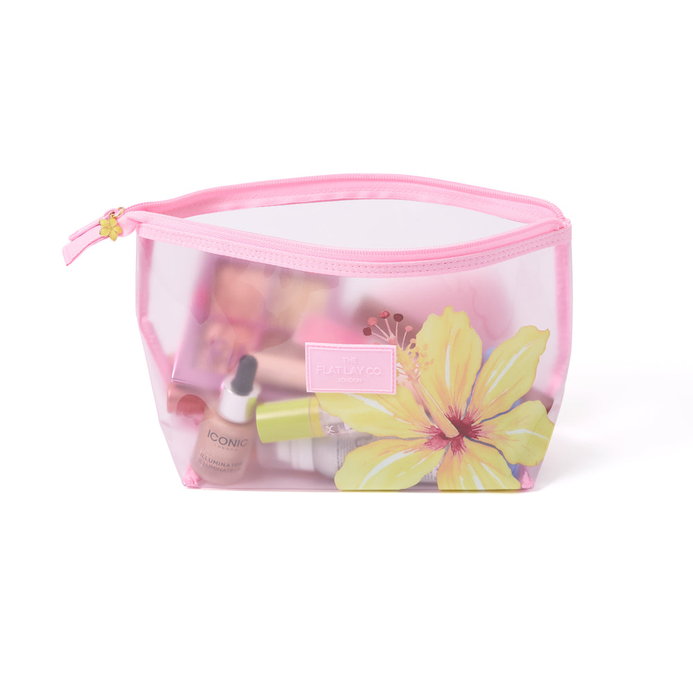 Jelly Essential Makeup Pouch - Yellow Hibiscus