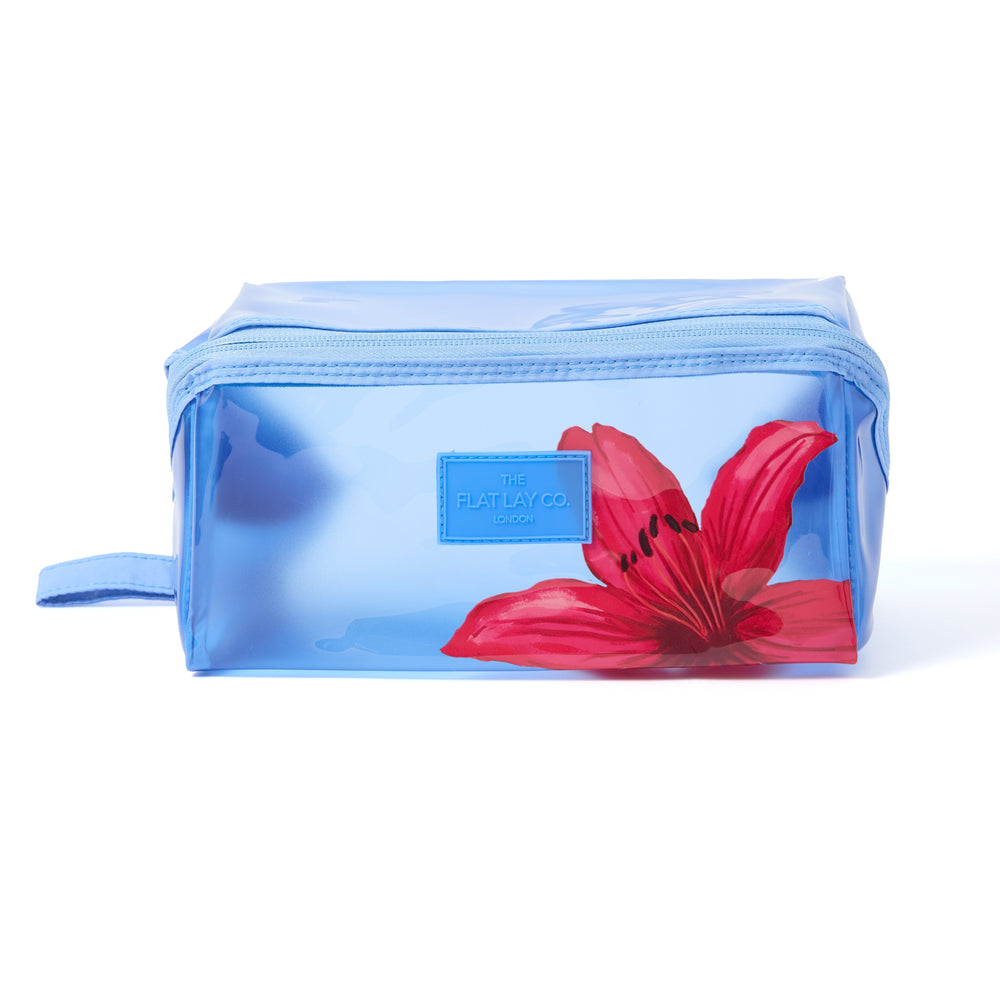 Jelly Flat Lay Makeup Box Bag - Red Lily