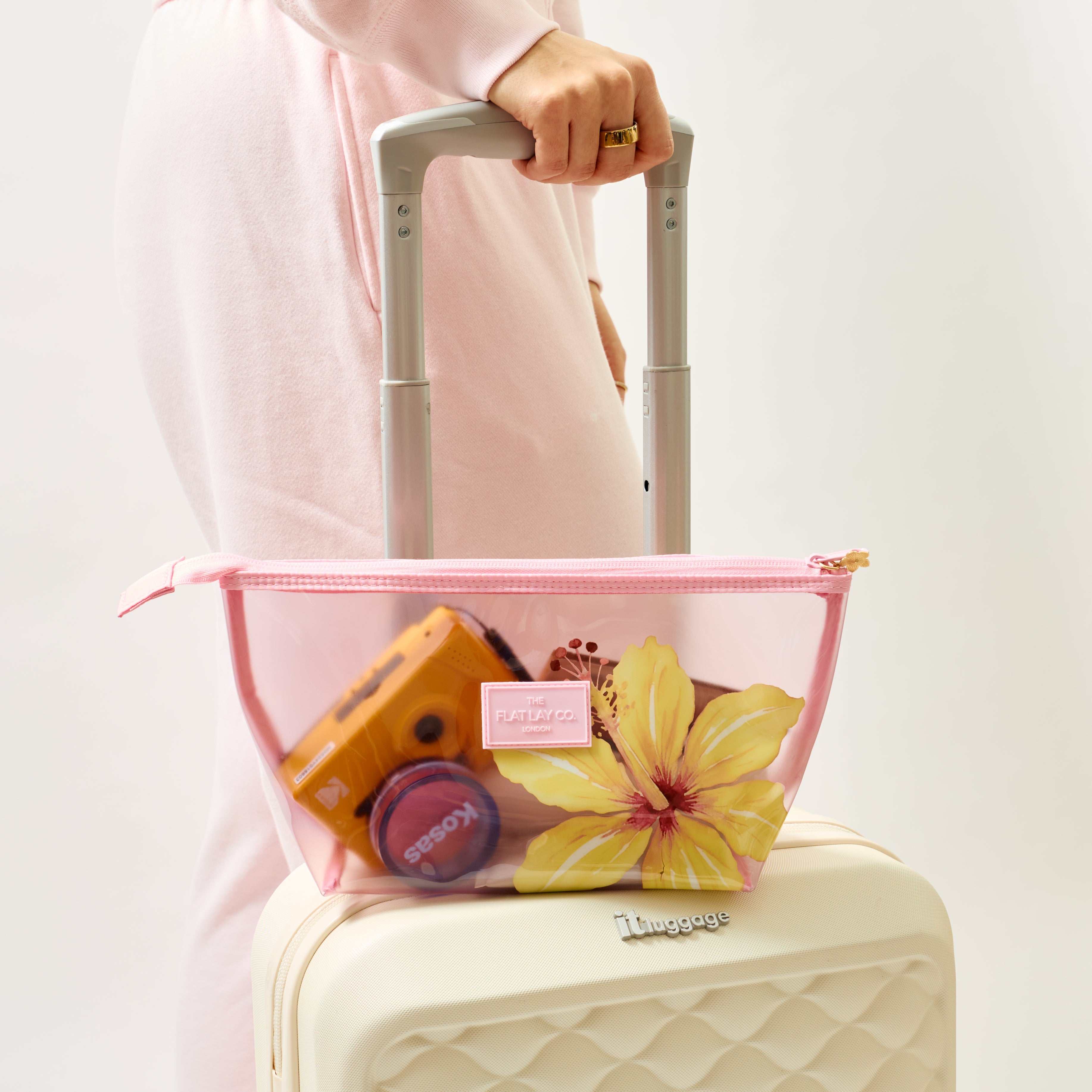 Jelly Essential Makeup Pouch - Yellow Hibiscus – The Flat Lay Co USA