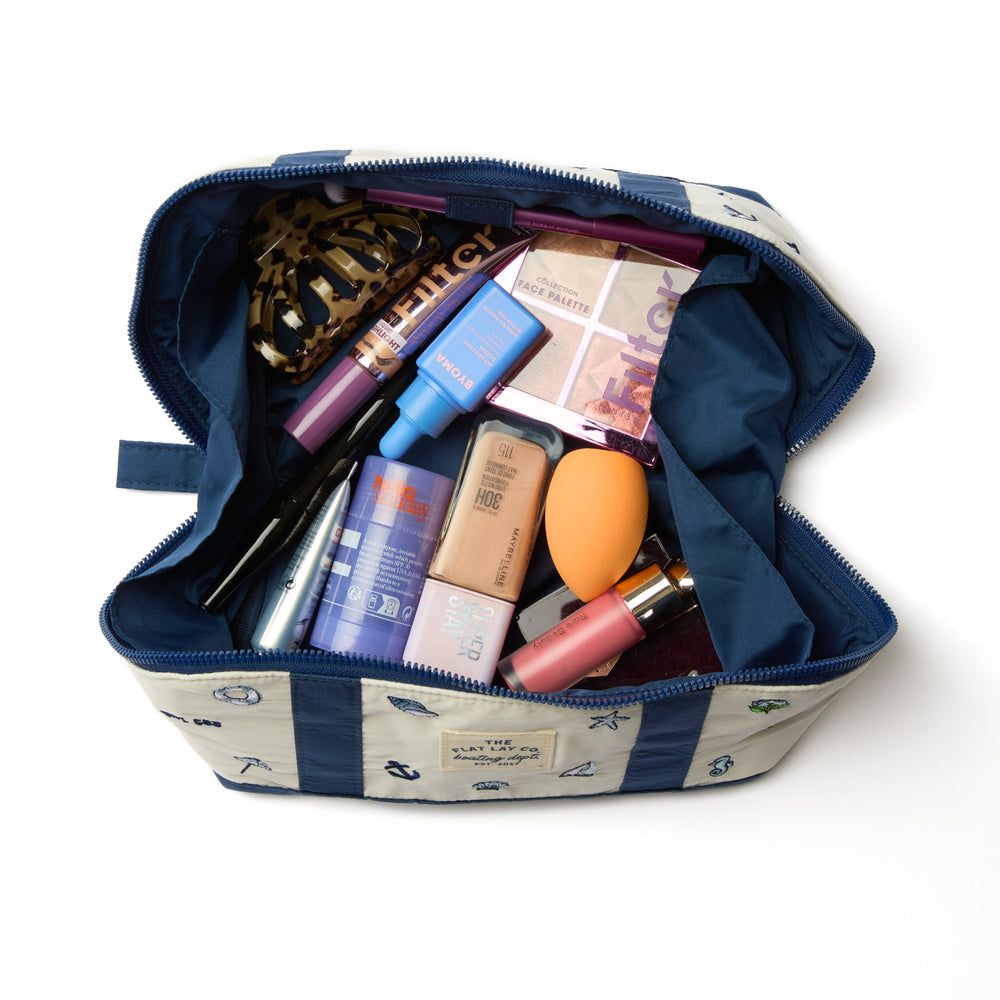 Flat Lay Makeup Box Bag - Cape Cod