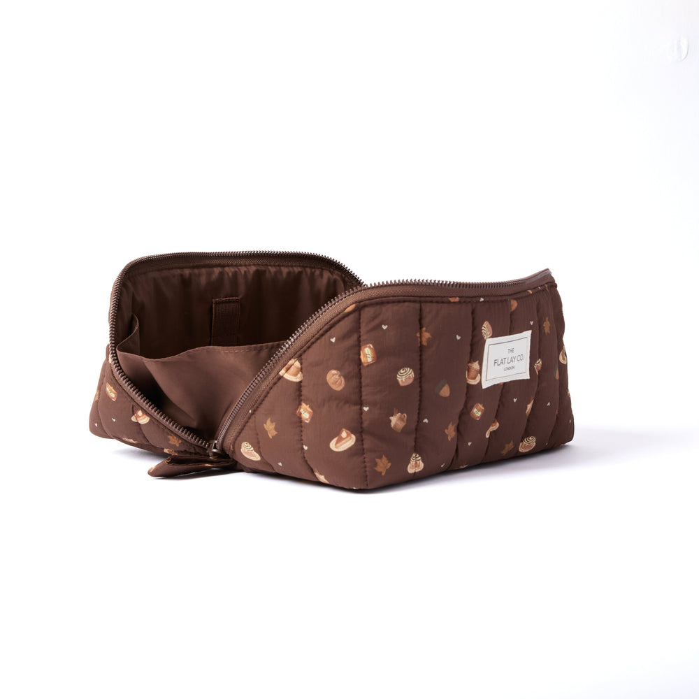 Marshmallow Flat Lay Makeup Box Bag - Pumpkin Spice