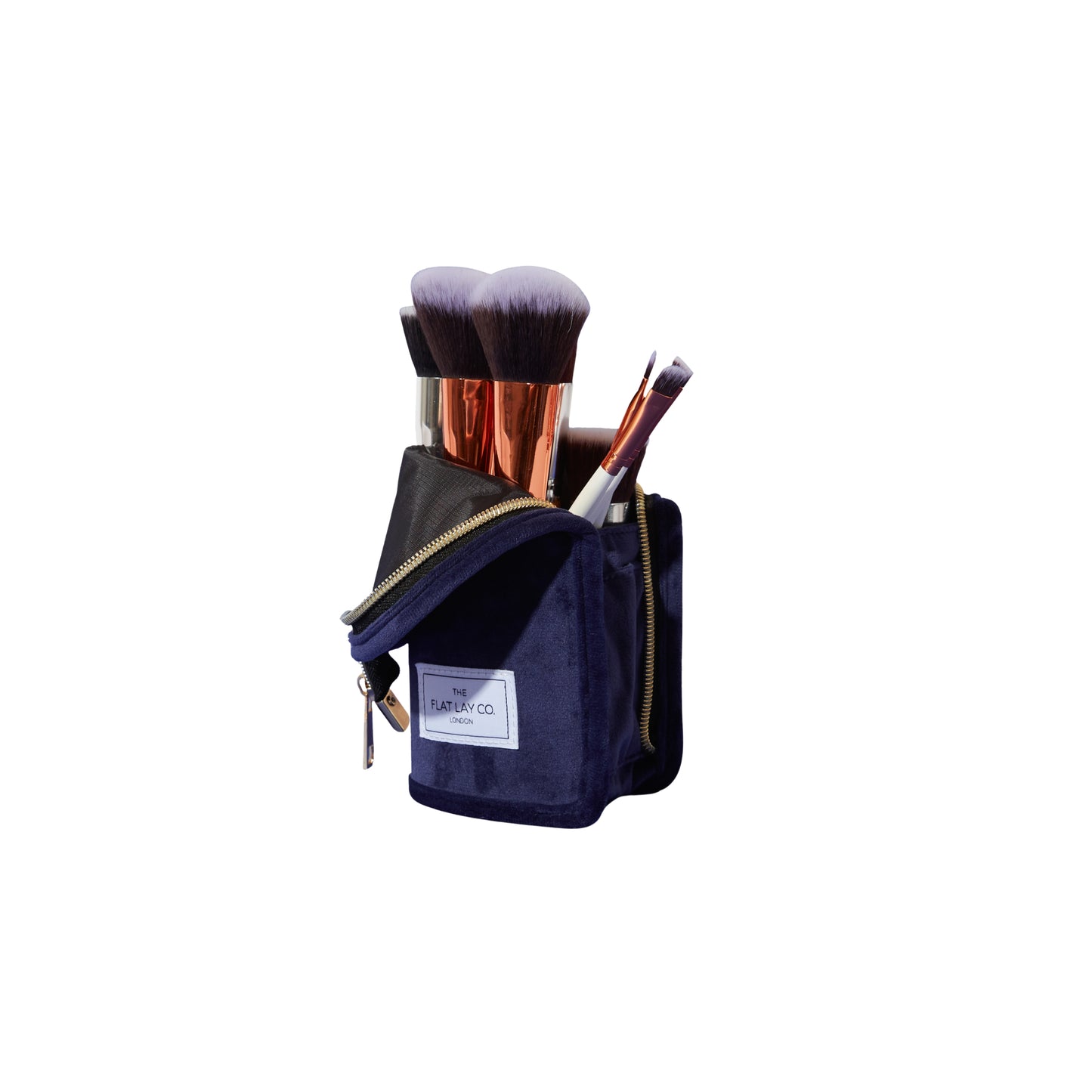 Standing Brush Case - Deep Blue Velvet