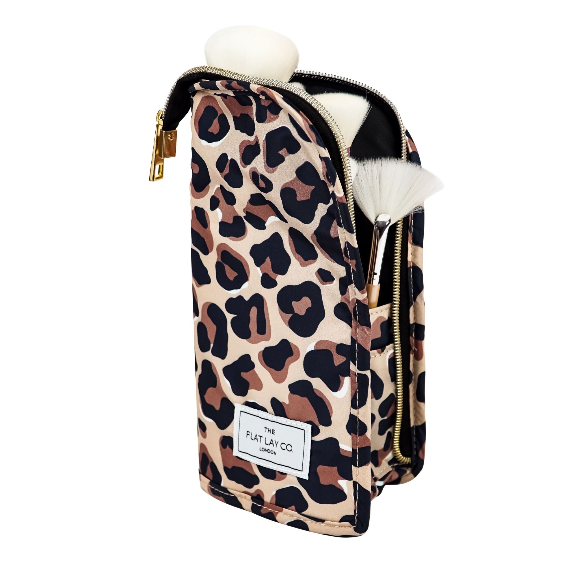 Leopard Print XXL Standing Makeup Brush Case