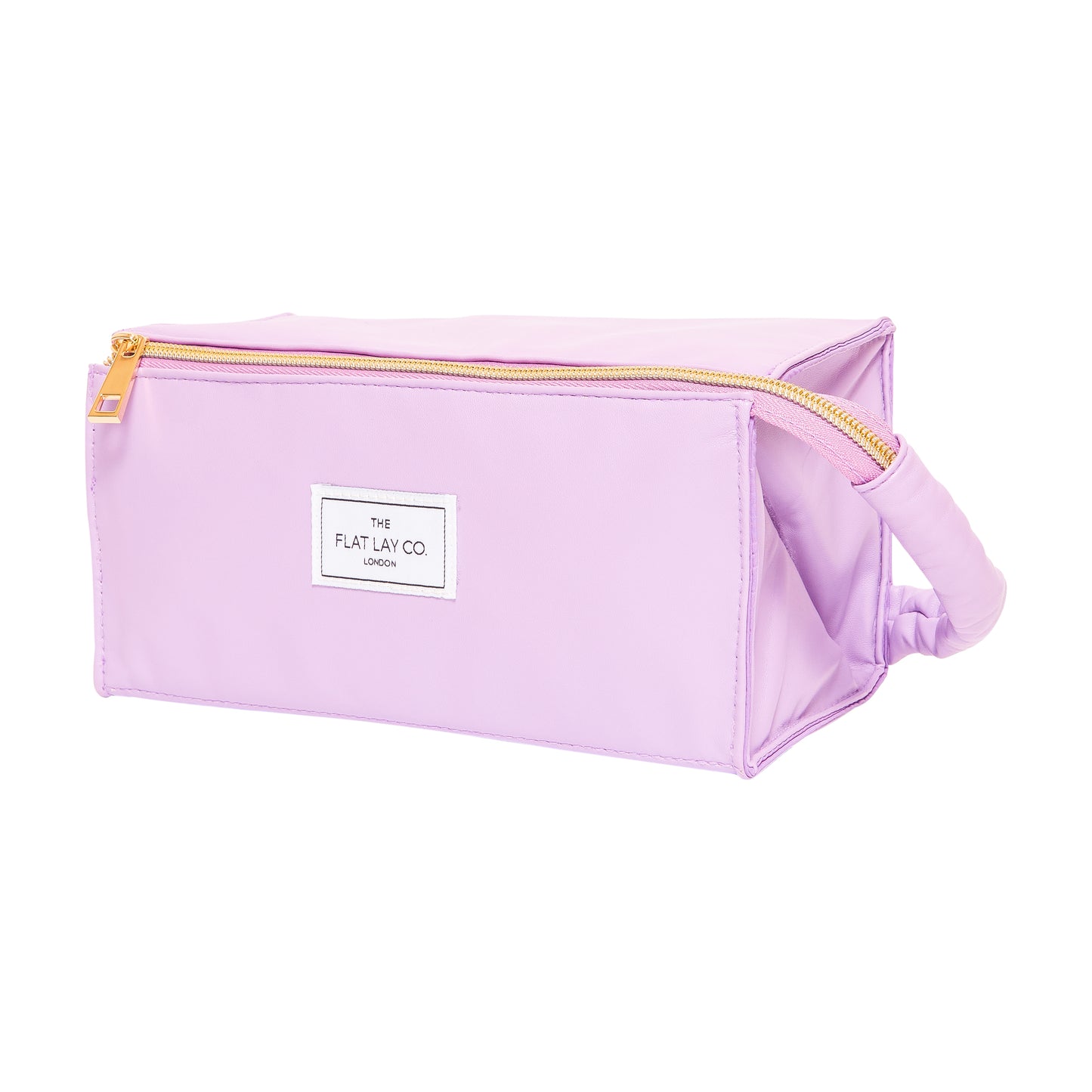 Monochrome Lilac Leather Open Flat Box Bag
