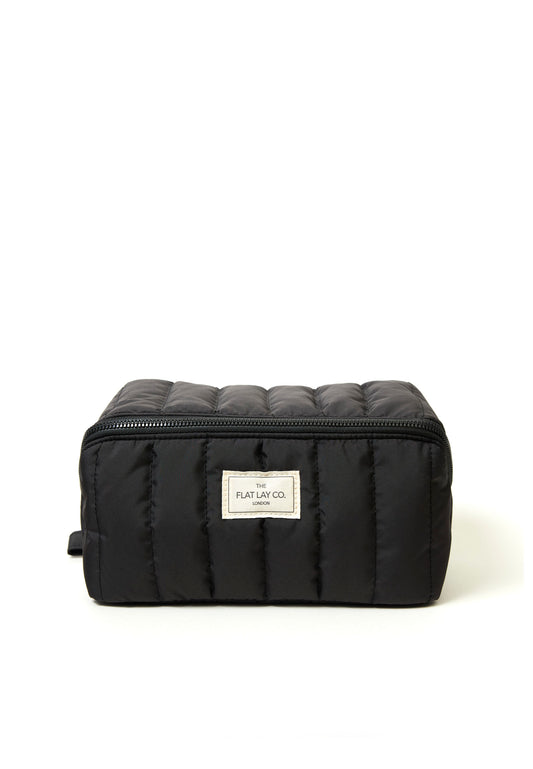 Marshmallow Flat Lay Makeup Box Bag - Classic Black
