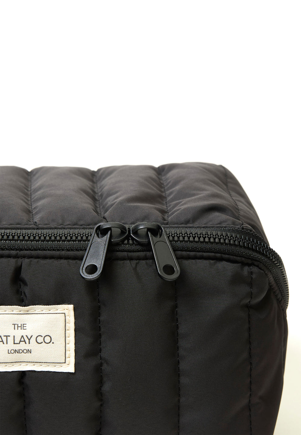 Marshmallow Flat Lay Makeup Box Bag - Classic Black