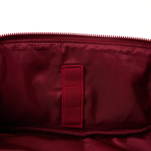 Flat Lay Makeup Box Bag - Ditsy Roses Burgundy Embroidered Velvet