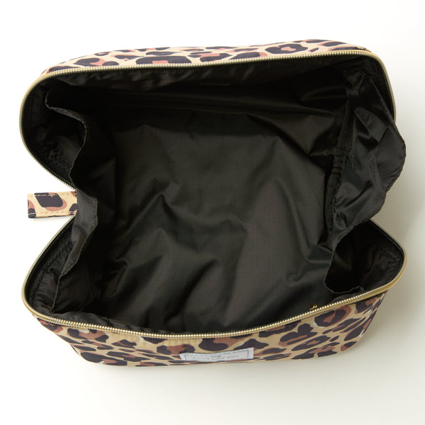 Flat Lay Makeup Box Bag - Leopard Print