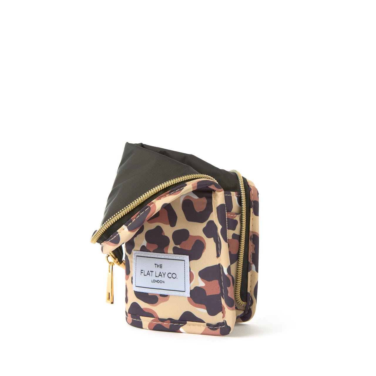 Standing Makeup Brush Case - Leopard Print