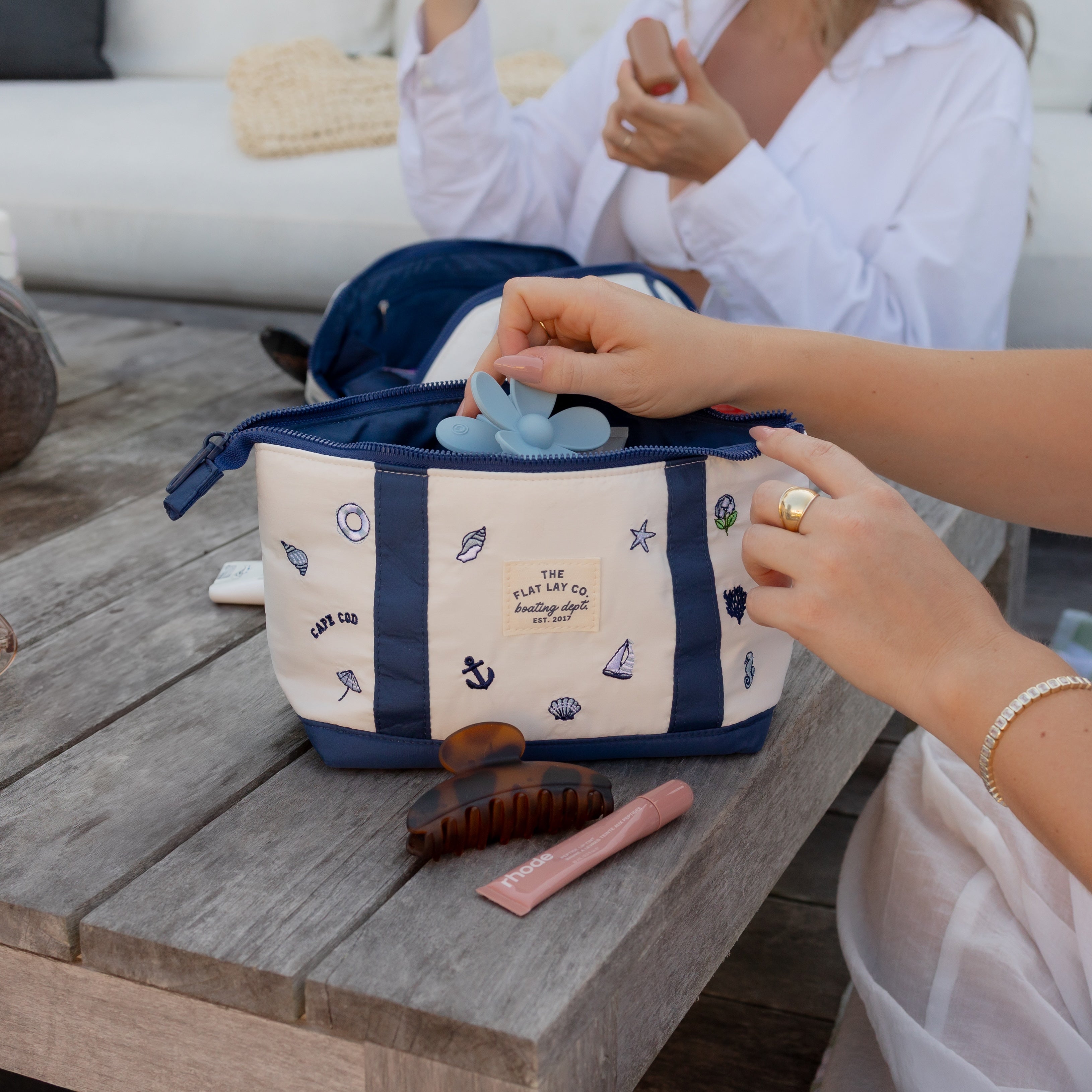 Essential Makeup Pouch - Cape Cod – The Flat Lay Co USA