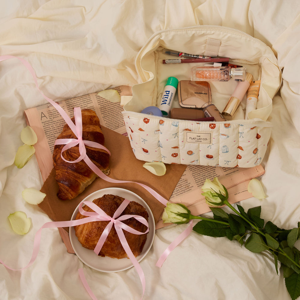 Marshmallow Flat Lay Makeup Box Bag - Coffee Shop
