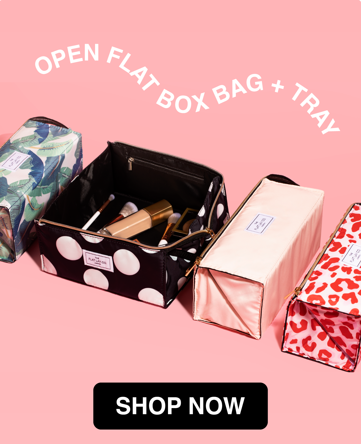 The Flat Lay Co. Drawstring Makeup Bag - Pink Velvet