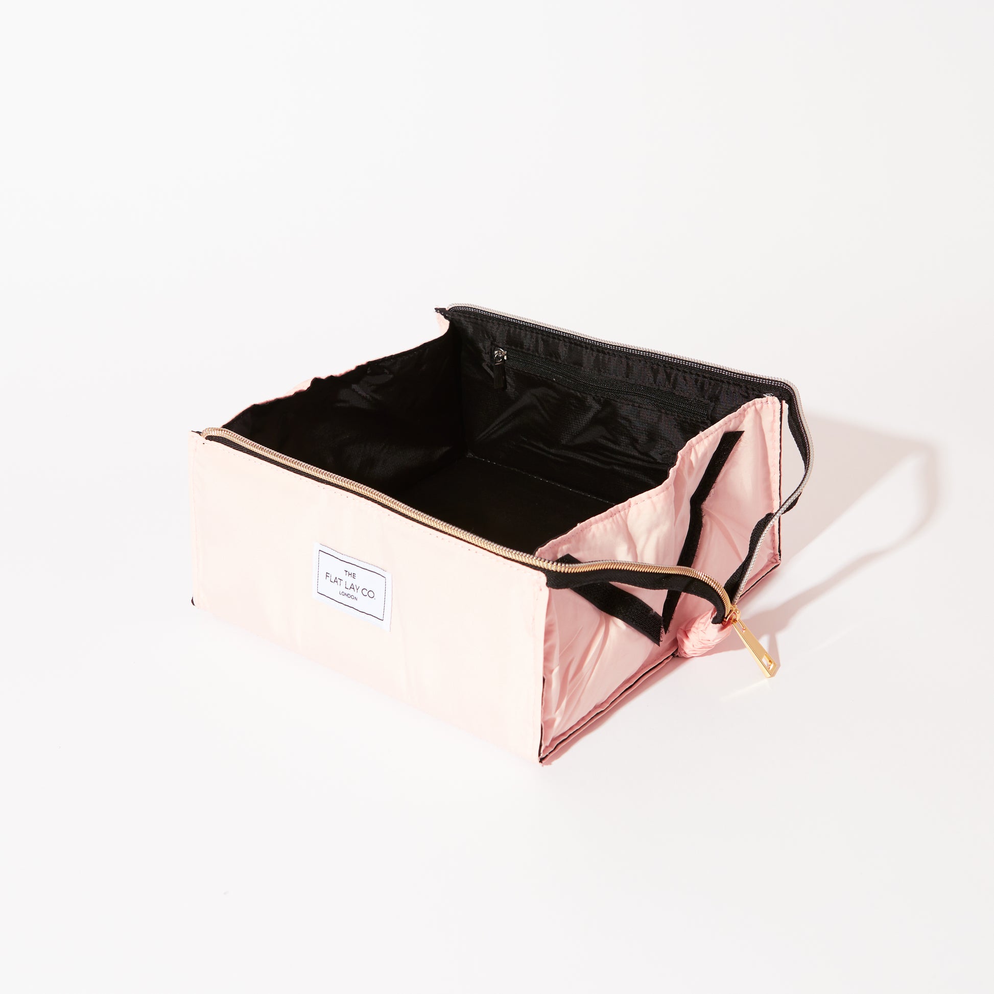 Blush Pink Flat Lay Makeup Box Bag โ The Flat Lay Co USA